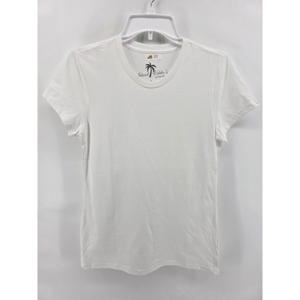 Island Eddie's Womens T-Shirt White 100%‎ Cotton NWT